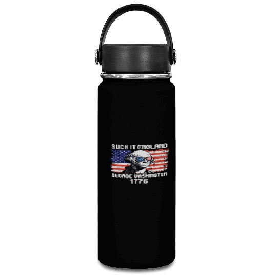 Suck it England George Washington 1776 USA Vacuum Flask
