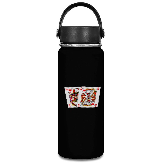 Queen and King of Hearts Vacuum Flask