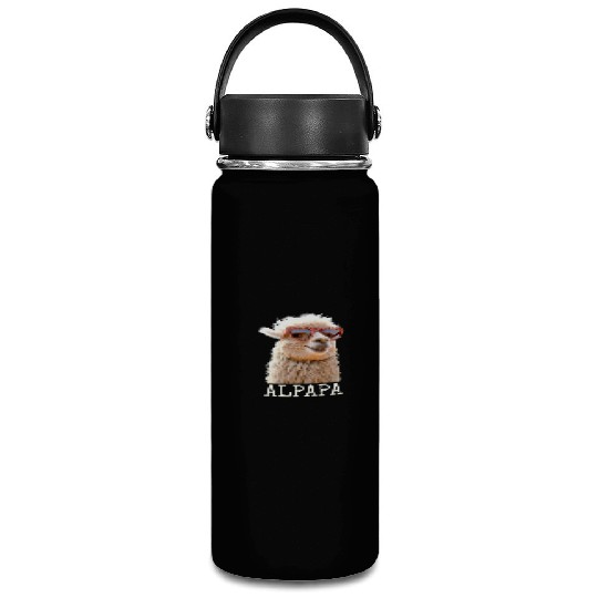 Alpaca Papa Alpapa Lama Dad Alpaca Fathers Day Vacuum Flask