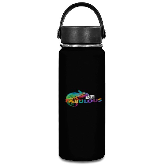Be fabulous! with rainbow colored chameleon Vacuum Flask