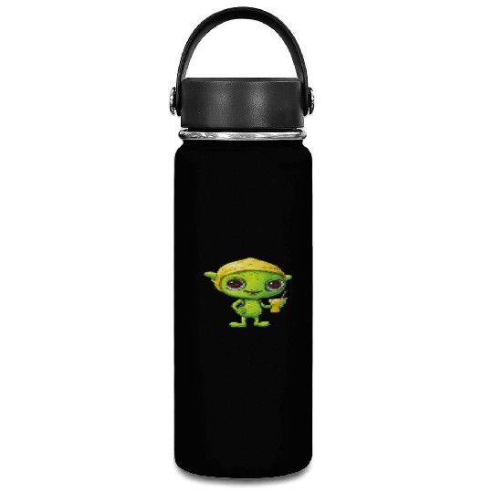 Refreshing Alien Lemonade: Green & Yellow Blend Vacuum Flask