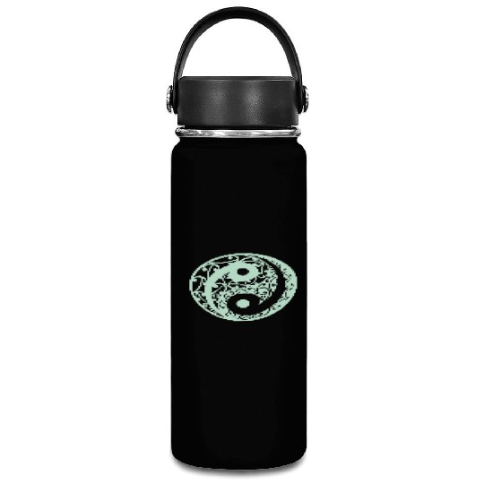 Yin And Yang In A Light Green Colour Vacuum Flask