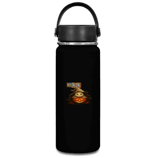 Adorable Boo Kid Ghosts With Pumpkin Vacuum Flask