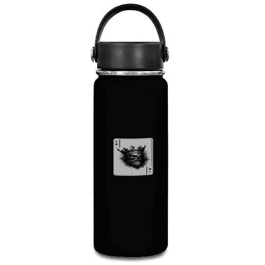 King of Hearts Creepy Card Game Poker Vacuum Flask