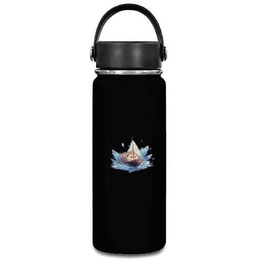 Ice Sailing Hedgehog Ice Sailor Ice Boating Vacuum Flask