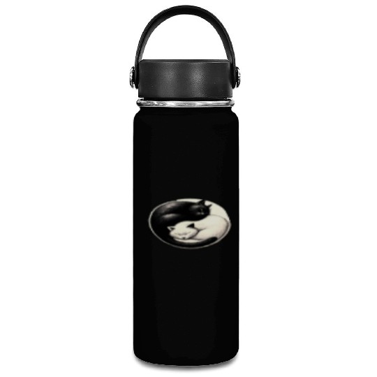 Yin and yang cats sleeping Vacuum Flask