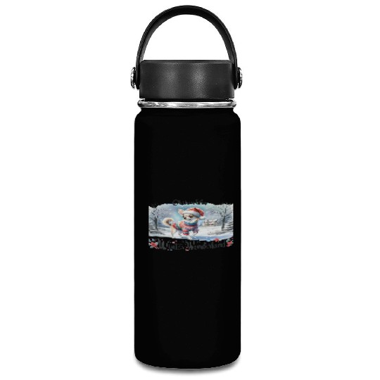 Chihuahua In a Winter Wonderland Vacuum Flask