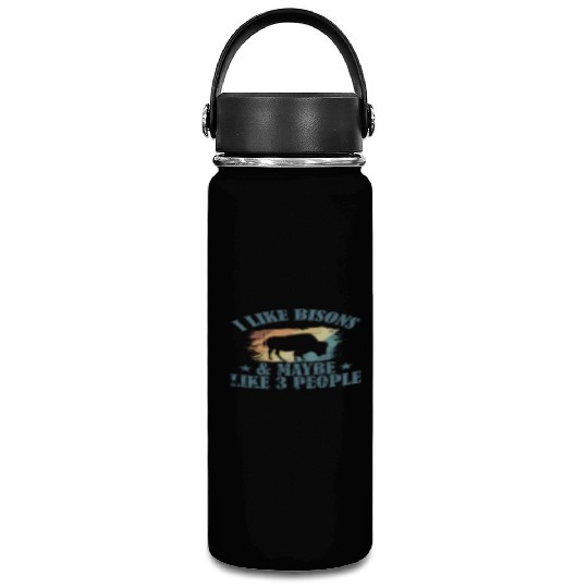 I Like Bisons and Maybe Like 3 People Vacuum Flask