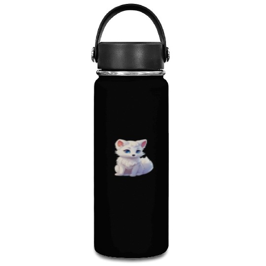 Playful Frosty Baby Arctic Fox Vacuum Flask