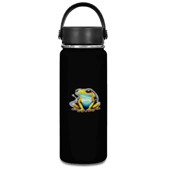 Golden Poison Frog Illustration Vacuum Flask