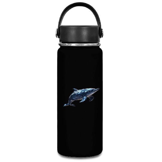 Geometric Style Dolphin Vacuum Flask