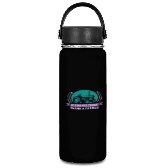 Thank a Farmer Thankful Person Gift Vacuum Flask