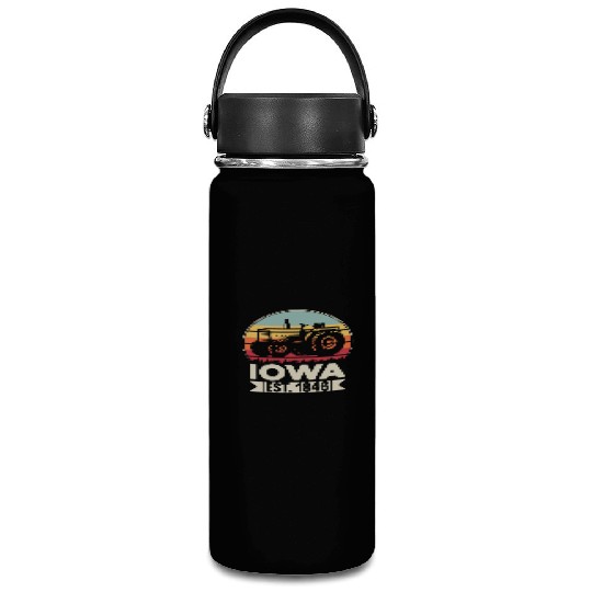 Iowa Vintage Tractor Farmer Gifts Vacuum Flask