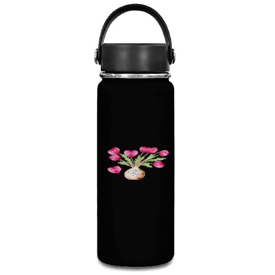 Turnip Love Bouquet Heart Flowers Valentine's Day Vacuum Flask
