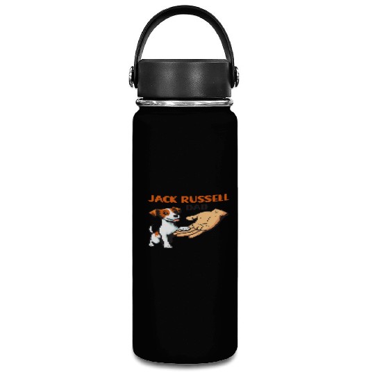 Jack Russell Terrier Dad Typography Vacuum Flask