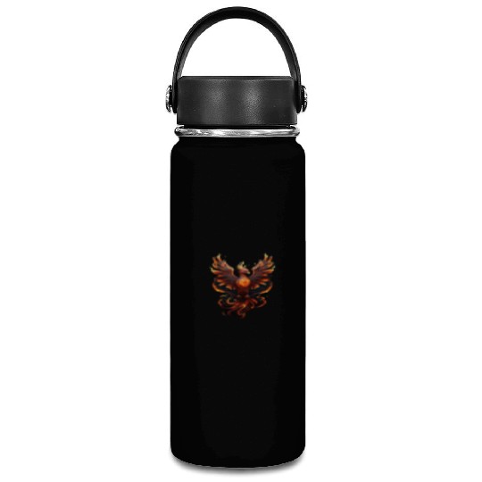 Fiery Phoenix Tattoo Design - Flight of Rebirth Vacuum Flask