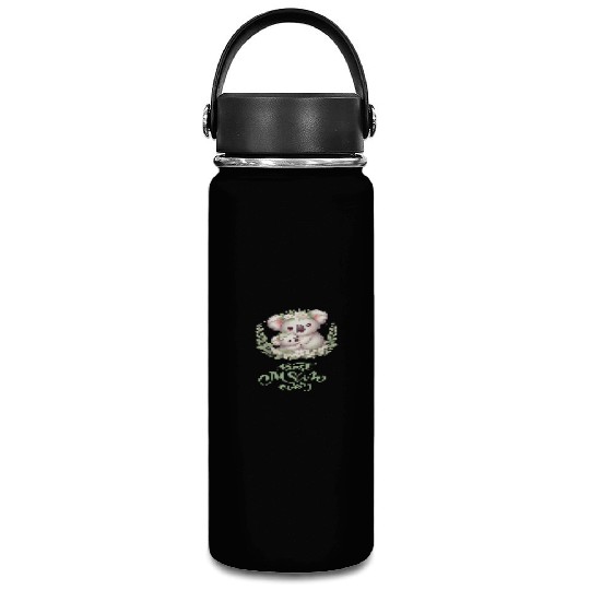 Best Mom Ever Koala Embrace Floral Wreath Vacuum Flask