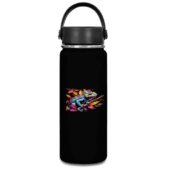 "Kaleidoscopic Chameleon Serenity" Vacuum Flask