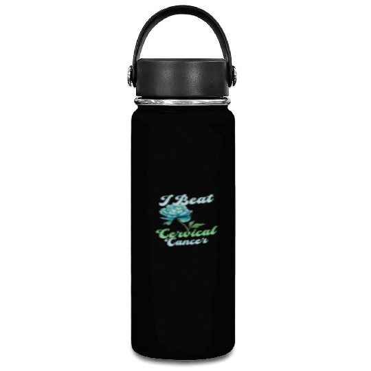 Cervical Cancer Awareness I Beat Cervical Cancer Vacuum Flask