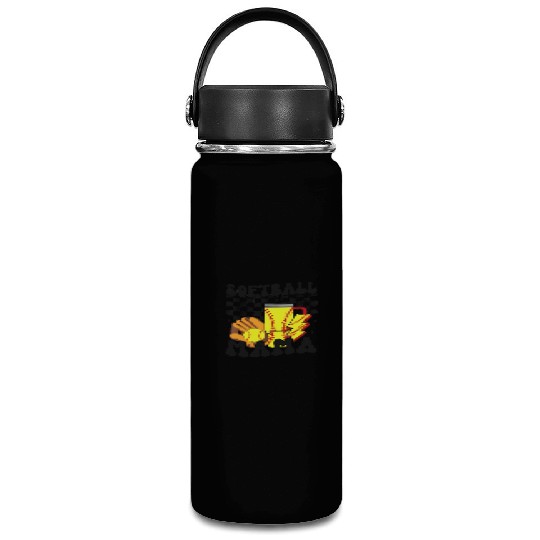 Softball Mama Women Mothers Day Softball Lover Vacuum Flask