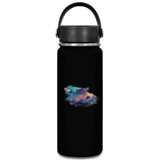 Wolf Print, Cosmic Wolves, Animal Print, Cosmos Vacuum Flask