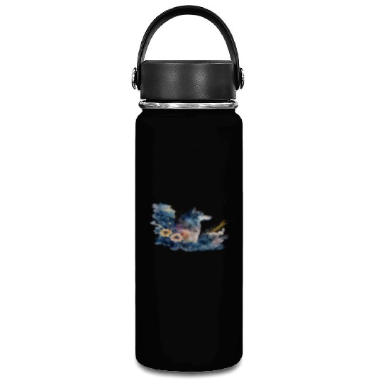 Wolf Print, Cosmic Wolves, Animal Print, Cosmos Vacuum Flask