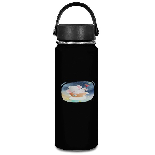 Sailing Elephant and Rabbit Using Boat Fishing Vacuum Flask