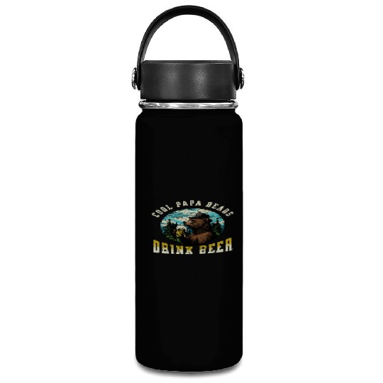 Cool Papa Bears Drink Beer Vacuum Flask