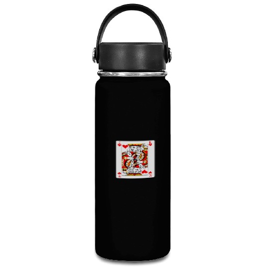 King of Hearts Playing Card Vacuum Flask