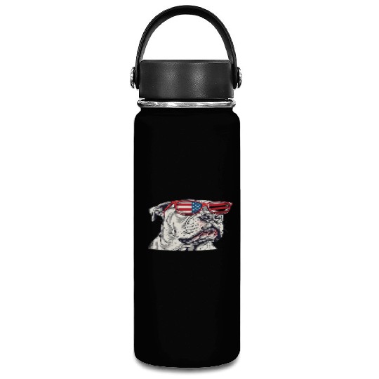 Dogo Argentino dog. 4th of July and memorial day Vacuum Flask