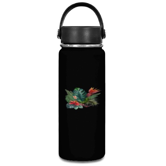 Watercolor Tropical Leaves Clipart, Tropical Leaf Vacuum Flask