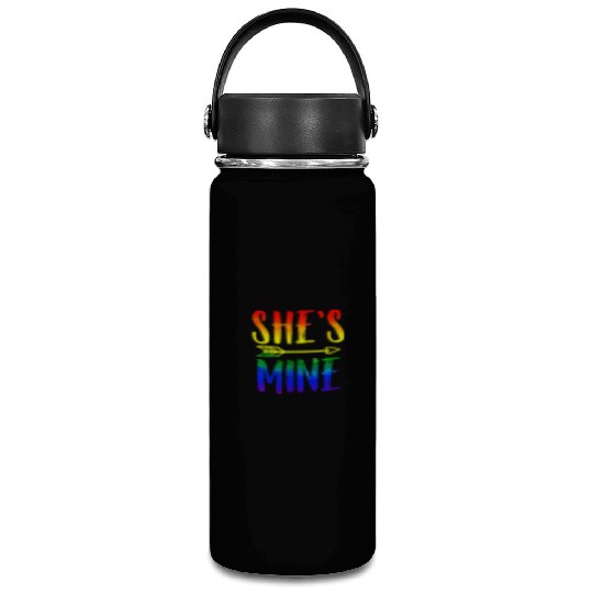 I'm Hers She's Mine LGBT Pride Lesbian Couple Vacuum Flask