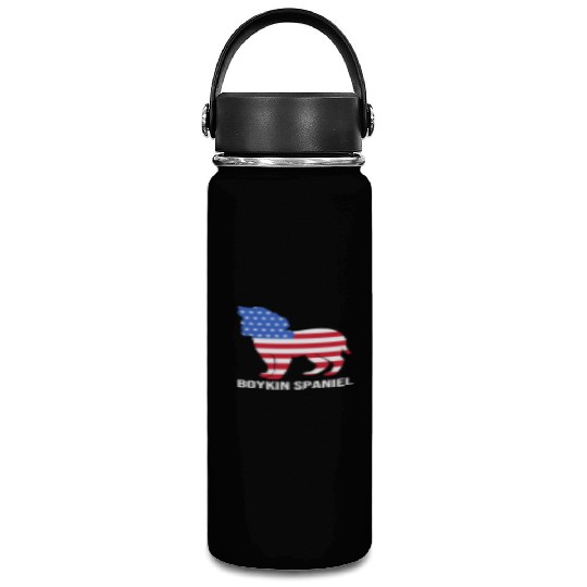 American Flag Boykin Spaniel Dog Patriotic Dog Vacuum Flask