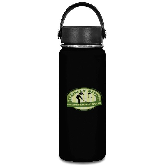 Golfing Officially Retired Funny Retirement Golf Vacuum Flask