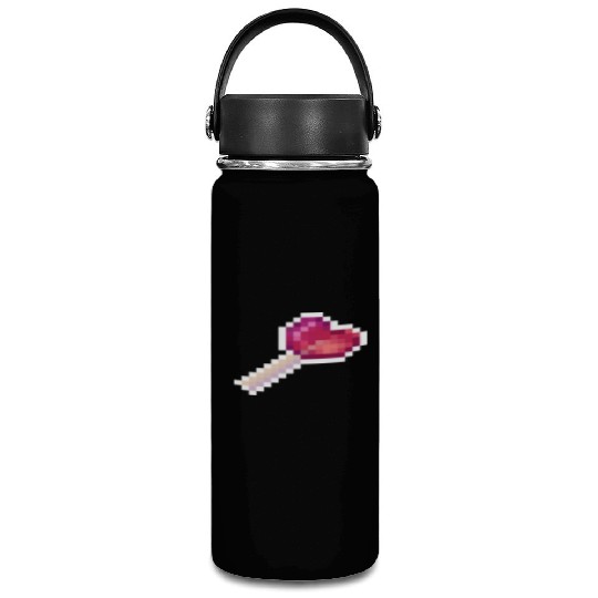 Pixel Art Sprite Cute Heart Lollipop Vacuum Flask