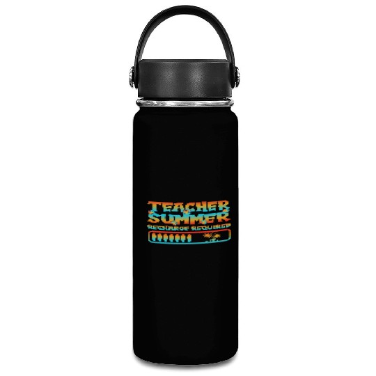 Teacher Summer Recharge Required Vacation Day sun Vacuum Flask