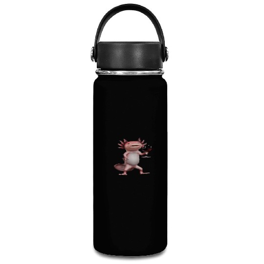 Axolotl Drinking Wine Realistic Vacuum Flask