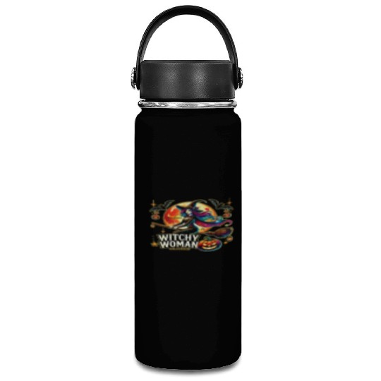 Couple Halloween Husband Witchy Woman Halloween Vacuum Flask