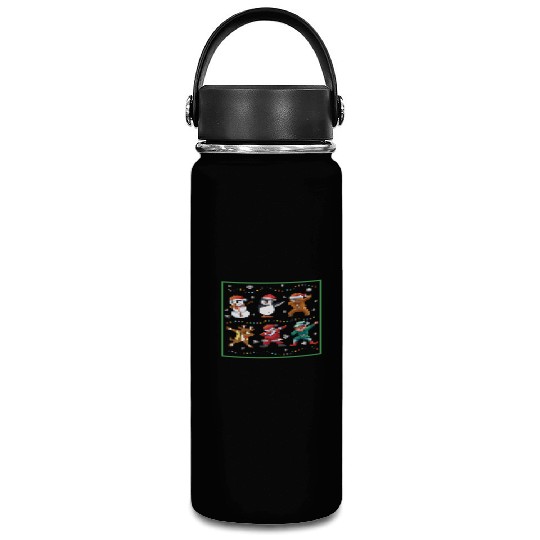 Dabbing Santa Elf Friends Christmas Boys Girls Men Vacuum Flask