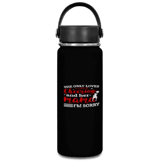 Loves Cheer Mom Cheerleading Mommy Mother's Da Vacuum Flask