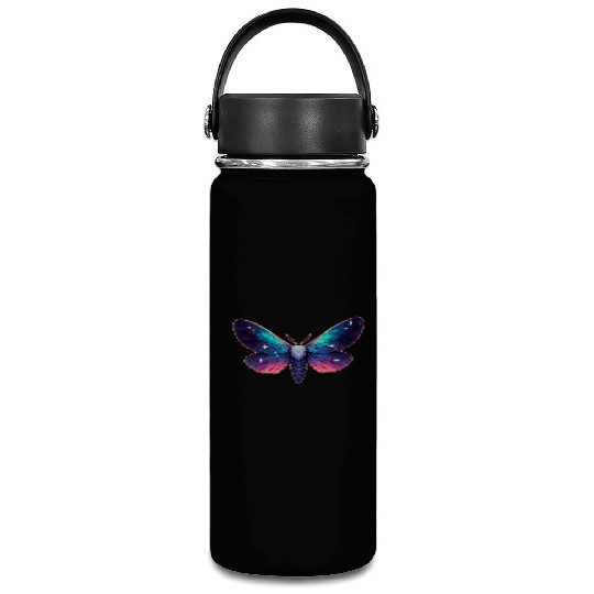Galaxy Moth - Cosmic Space Themed Fantasy Vacuum Flask