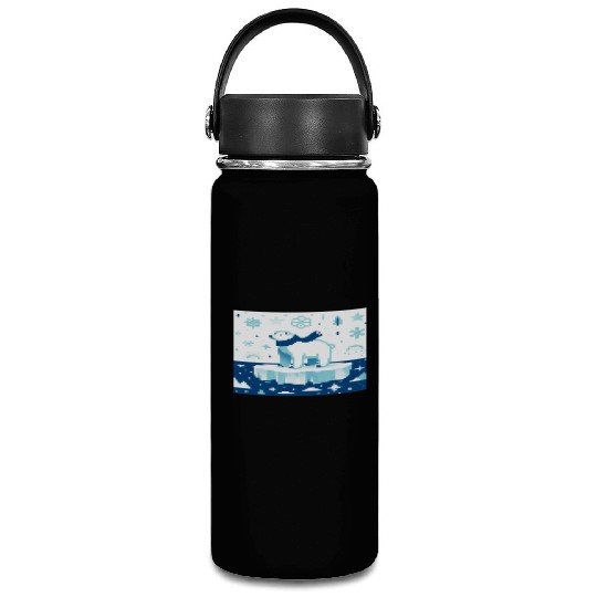Polar Bear in Winter Wonderland Vacuum Flask
