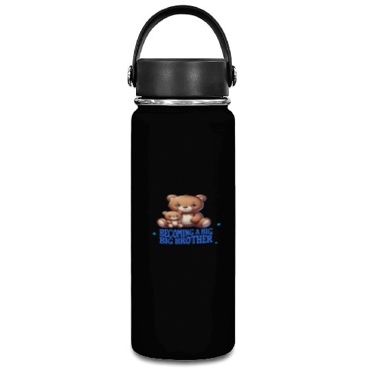 Soon I'll Be A Big Brother Cute Teddy Bears Vacuum Flask