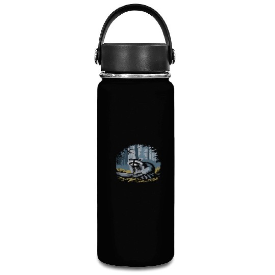 Cottagecore Forest Raccoon Serenity Vacuum Flask
