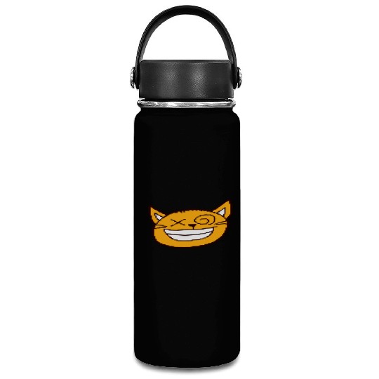 Crazy Cat Weird Funny Eyes Cool Grimace Cartoon Vacuum Flask