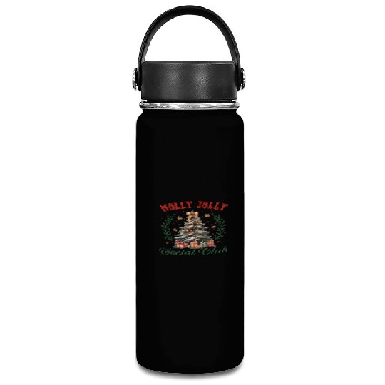 Holly Jolly Soociial Clubb Chrsitmas Vacuum Flask