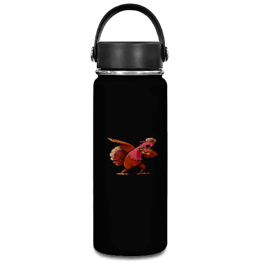 Dabbing Turkey Thanksgiving Funny Pilgrim Pilgrim Vacuum Flask