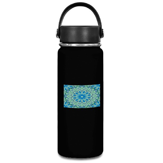 mandala Jade Stained Glass Vacuum Flask