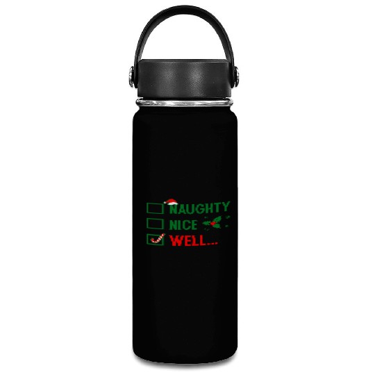 Naughty or Nice Funny Christmas Vacuum Flask