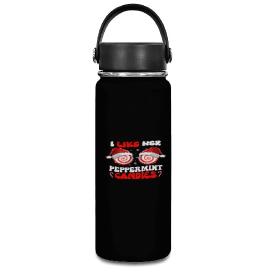 I Like Her Peppermint Candies Couples Christmas Vacuum Flask
